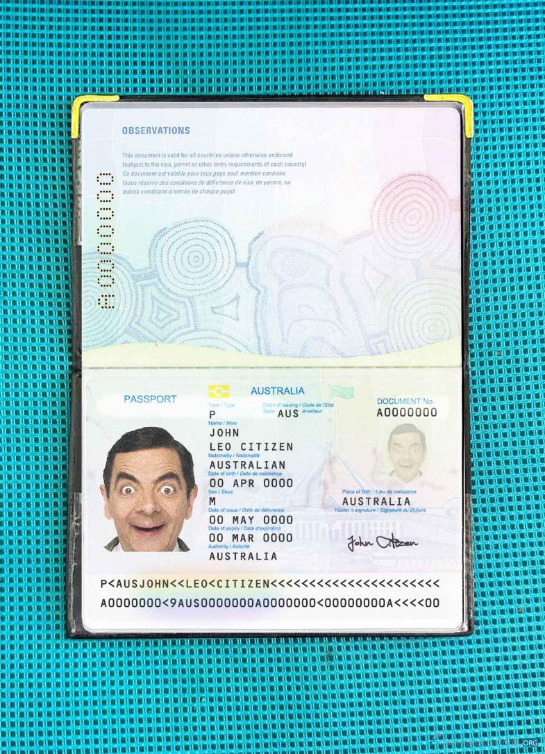 Download Australian standard passport photo look Photoshop template